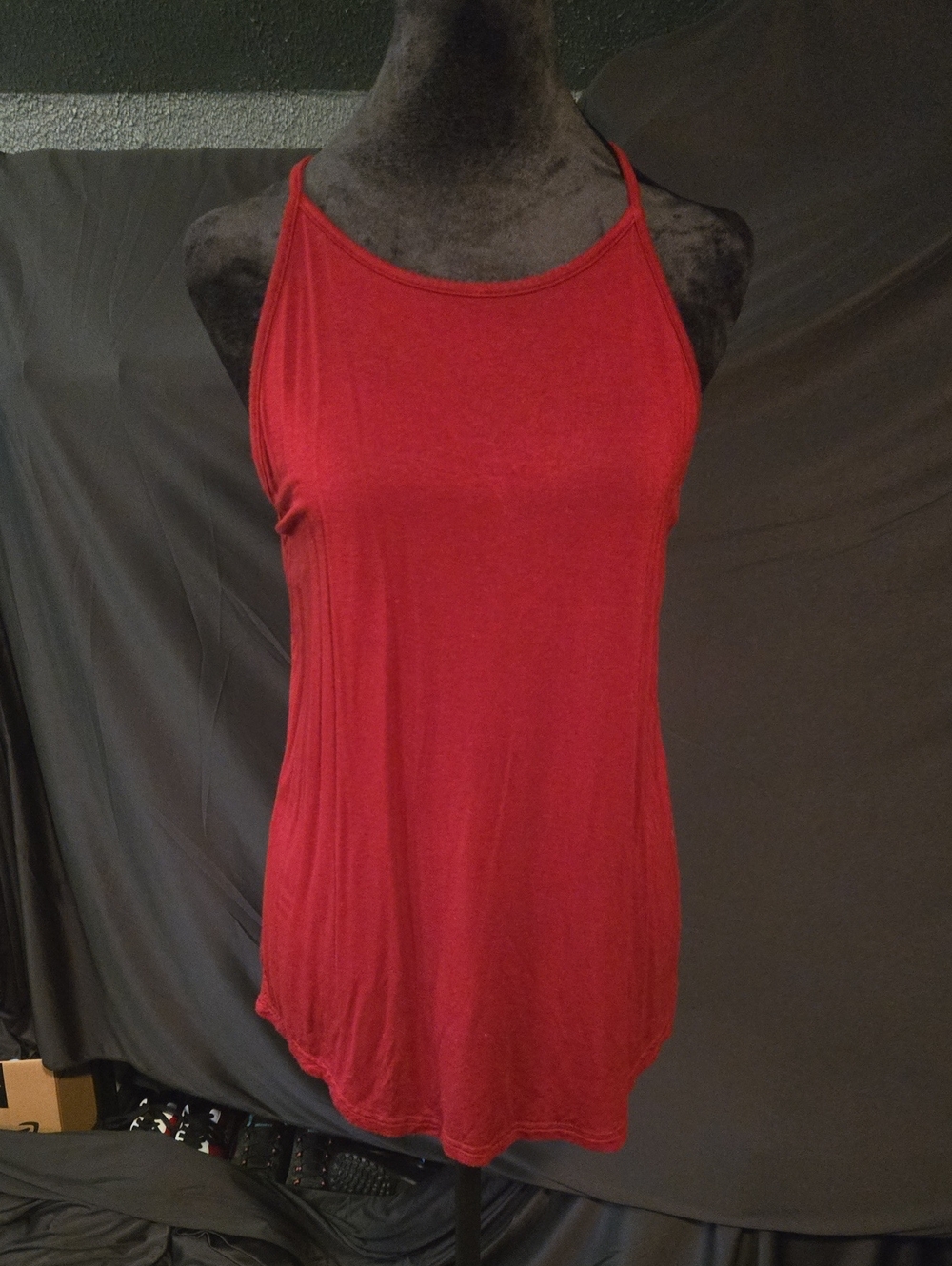 Lou Keith Burgundy Halter Neck Women’s Tank Top